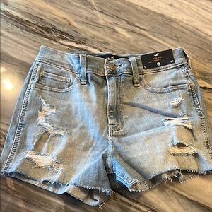 Hollister Light Blue Denim Shorts